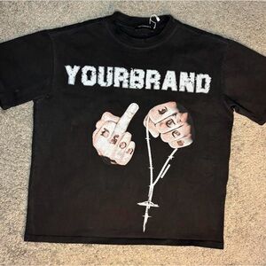 Vetements Black Graphic Kids T-Shirt